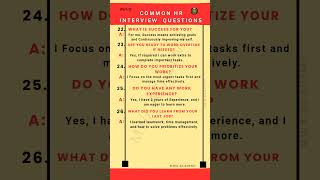 Top 5 HR Interview Questions and Answers | Short & Simple Best Answers | part-5 |#mwa academy