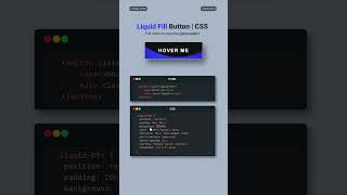 Making a LIQUID Button with a Magic Hover Effect 🌊 #shorts #html #css
