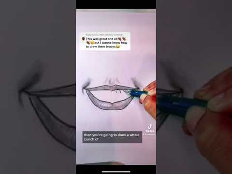 How to Draw Braces and Teeth! #shorts