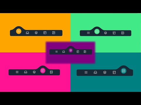 Animated Material Mobile Navigation or Tab Interface using HTML, CSS & JavaScript | Step by Step