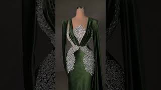 Step into the world of glamour and luxury with this extraordinary velvet gown✨ #fy #couture #dress