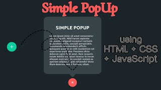 10 Simply PopUp using HTML, CSS & JS || HTML + CSS + JSEffects || MasterEagle ||