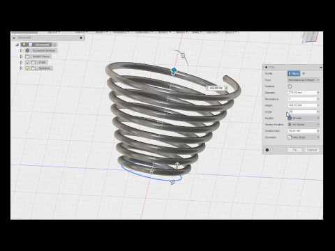 Autodesk Fusion 360 Tutorial.....Application Of "Coil" Tool In Autodesk Fusion 360.