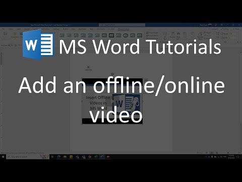 How to insert an offline/online video in MS word
