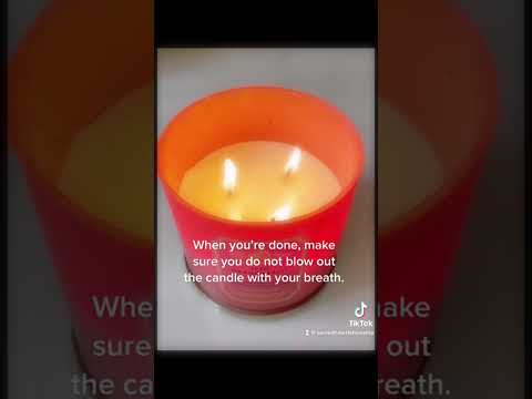 The proper usage of candles for meditation.