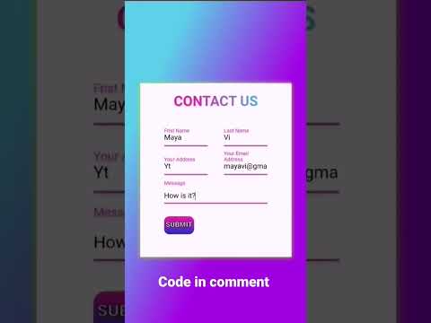 Responsive Morden style contact form #short #coding #2022 #cssanimation #viral #reels