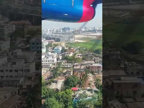Us-bangla airlines domestic flight. Landing at Dhaka from Rajshahi