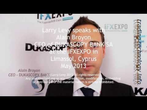Larry Levy speaks with Alain Broyon, CEO of DUKASCOPY BANK about their latest development
