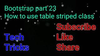 Bootstrap part 23 | How to use table striped class in html code | #Shorts