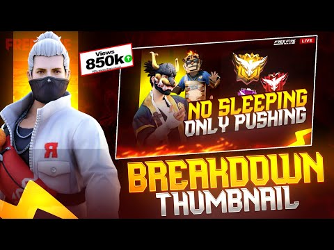 Thumbnail BreakDown for free fire live stream ||| Thumbnail Editing ||| Thumbnail tutorial ||| live