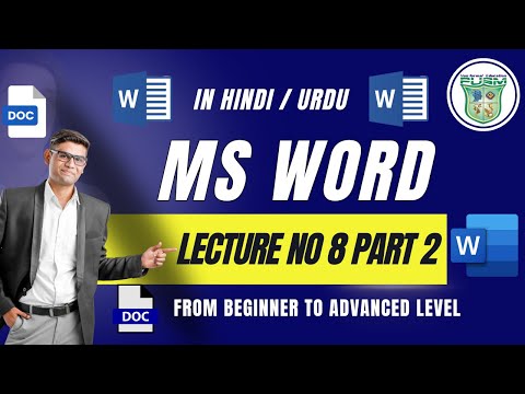 MS Word Tutorial in Hindi | Lecture No 08 Part 2 | MS Word Complete Course | MS Word Step-by-Step