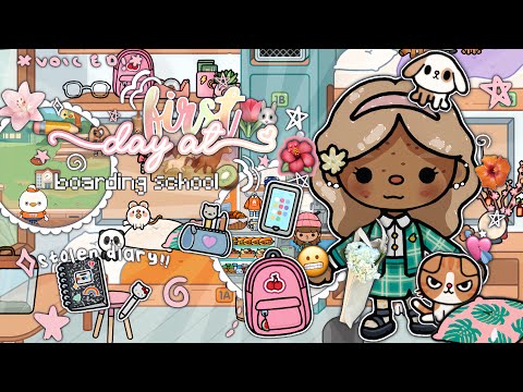 *STOLEN DIARY* First Day At BOARDING SCHOOL!? 📔✮⋆˙💝//voiced toca rp