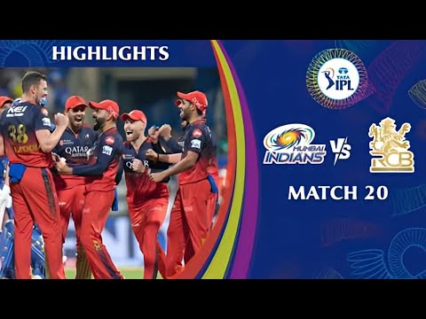 RCB VS MI: Full Match highlights rcb vs mi on fire 🔥🥵