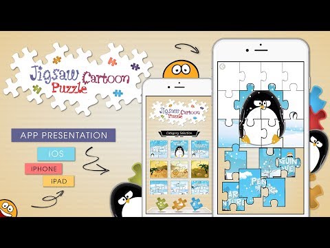 😊 iPhone, iPad Mobile Apps For Kids, Children - Jigsaw Cartoon Puzzle iOS Game [ Animate CC | Air ]
