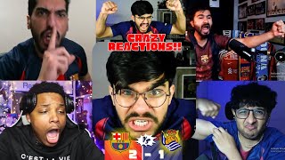 Shocked REAL MADRID Fan and Happy BARCELONA Fans Reaction to BARCELONA 2-1 REAL SOCIEDAD | La Liga