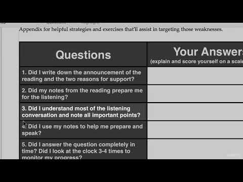 Lecture 14 - Integrated Speaking Task #3: Self-Assessment
