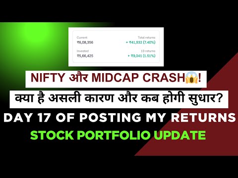 Day 17: Stock Portfolio Returns 📉 Small cap और Midcap Crash😱! क्या है असली कारण और कब होगी सुधार?