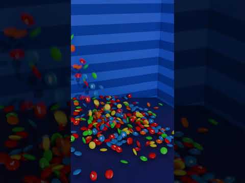 Candy Dragee Filling The Glass  🍭 Satisfying 3d Animation #satisfying #animation #blender3d