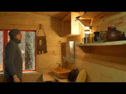 Cozy Winter Tiny House: A Forest Dweller's Dream