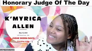K'Myrica Allen - 270th District Court's HONORARY JUDGE OF THE DAY!