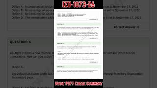 Practice Test - Oracle Inventory Cloud 2026 Implementation Professional 1Z0-1073-26 Exam Questions
