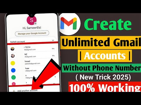 Create Unlimited Gmail Accounts Without Phone Number | Unlimited Gmail Account Create Method 2025mkr