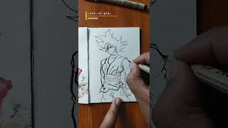 Inking Goku Black | How to draw Goku Black #anime #art #shorts #youtubeshorts