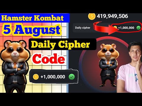 6 August Hamster Kombat Daily Cipher Code Today | Hamster Kombat #hamsterkombat