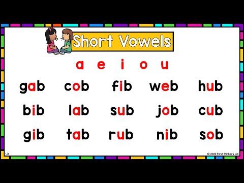 CVC Word Practice Short Vowels Mix using Backward Blending for Kindergarten and 1st Grade