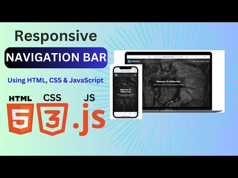 How to Create a Responsive Navigation Bar for Beginners Using HTML, CSS, and JavaScript | 2024 Guide