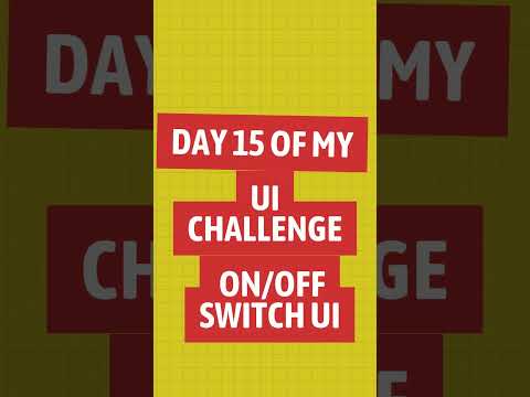 Day 15 of my UI Challenge: ON/OFF Switch #InteractionDesign #UIDaily #MicroInteractions #ToggleUI