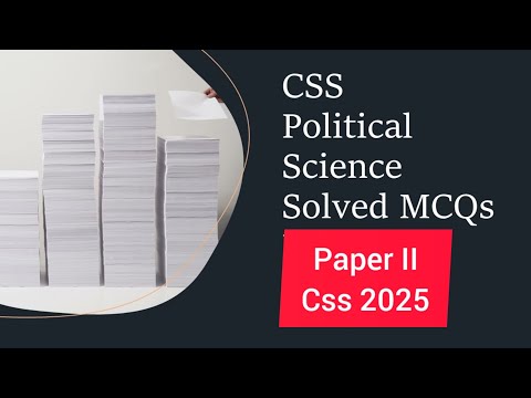 Political Science Paper 2 Solved Mcqs