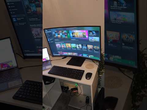 HUGE Curved LG PC Monitor! #gaming #pc #big #asmrsounds #setup #shorts