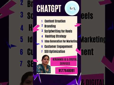 CHATGPT #ChatGPTForBusiness #AIForBusinessOwners #AIMarketingTips #KiranmaiDigitalservices