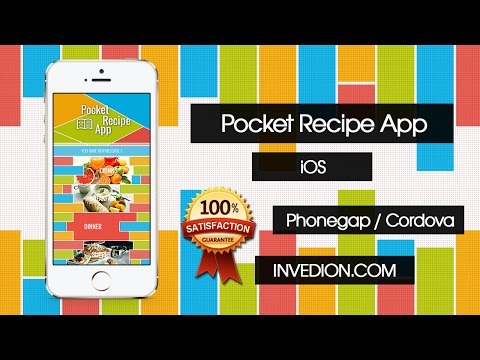 📱 Pocket Recipe App With CMS - iOS (Phonegap Build / Cordova) ᴴᴰ