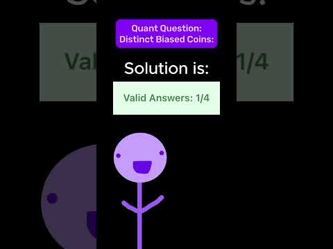 Quant Interview Question - Distinct Biased Coins - Quant Questions IO #maths #quant #education