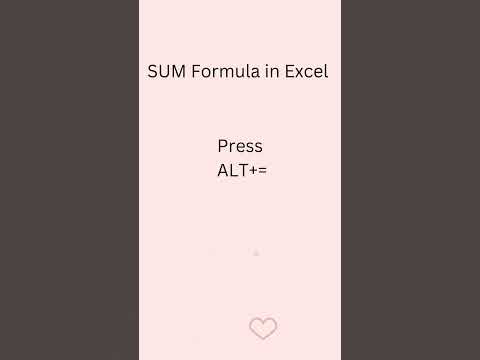 SUM Formula in Excel