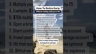 How to retire early without waiting until you're 60 #financecoach #retirementplanning #retireearly