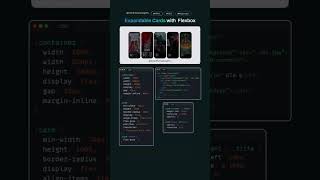 Expandable Cards with Flexbox | HTML & CSS  #html_css #shorts #short #viralshort #shortsvideo