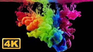Abstract Liquid! 4K Relaxing Screensaver for Meditation. Amazing Fluid! Relaxing Ambient Music
