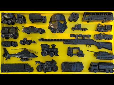 Cleaning Toy Racing Cars, Dump Trucks, Trains, Loaders, Police Cars, Molen Trucks, Masks
