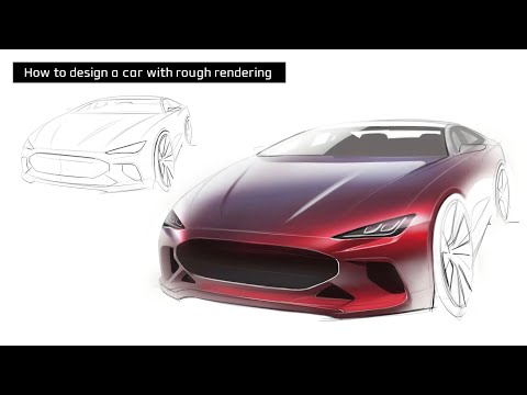 how to design a car with rough rendering with iPad (feat. Procreate)  자동차 렌더링