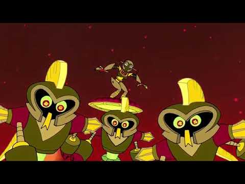 Duck Dodgers: "Commander X2 vs martian female robot, X2 saved by Dodgers and funny moment"
