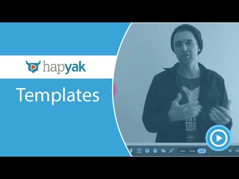 Templates in HapYak - Interactive video tutorial