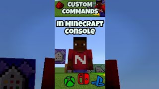 CUSTOM COMMANDS IN MINECRAFT CONSOLE #Shorts