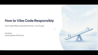 How to Vibe Code Responsibly (Live @ ODevs)
