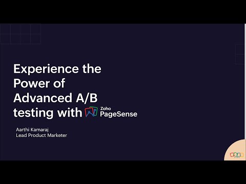 Experience the Power of Advanced A/B Testing with Zoho PageSense