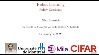 RobotLearning: Scaling PolicyGradients Part 1