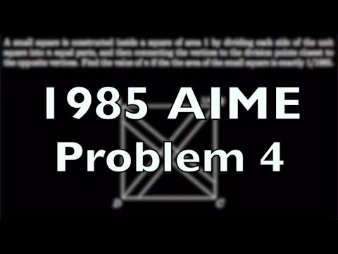 1985 AIME Problem 4 - Solution + Motivation