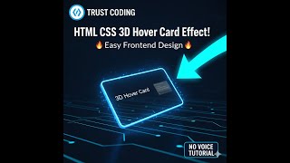 Build 3D Hover Card with SCSS & CSS - Frontend Web Design (No Talk)